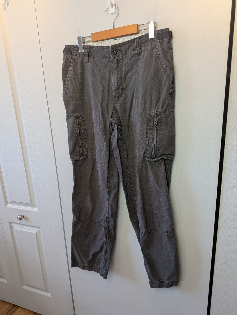 THE NORTH FACE Men Pants Outdoor Gray Color Size 32 100% Cotton Straight